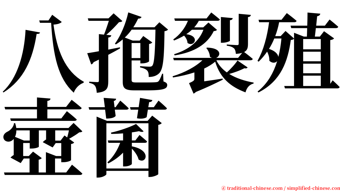 八孢裂殖壺菌 serif font