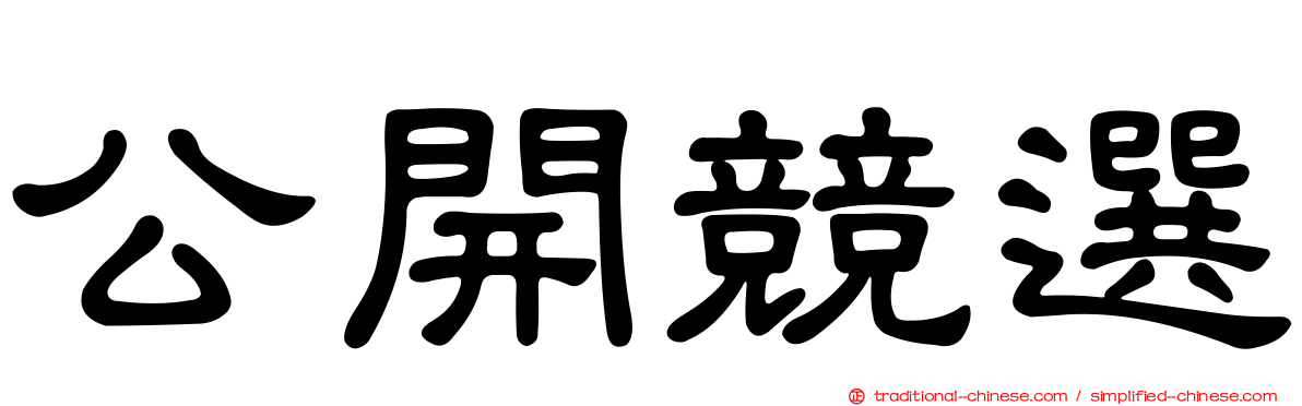 公開競選