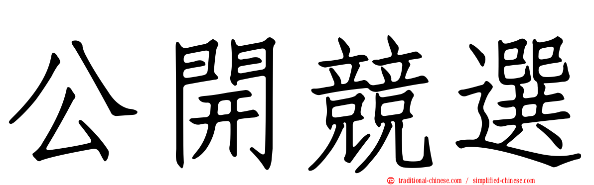 公開競選