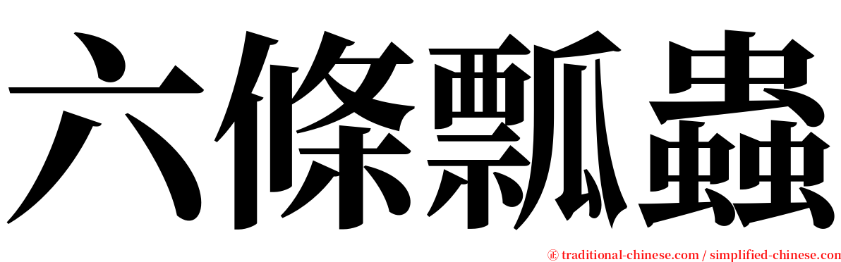 六條瓢蟲 serif font