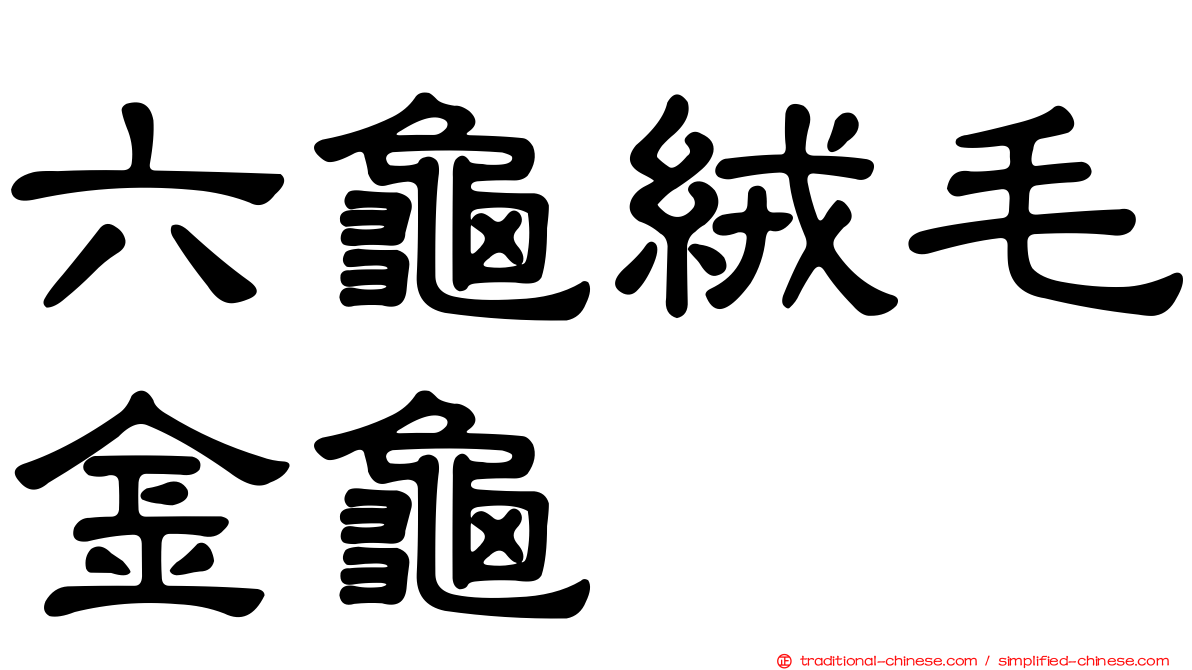 六龜絨毛金龜