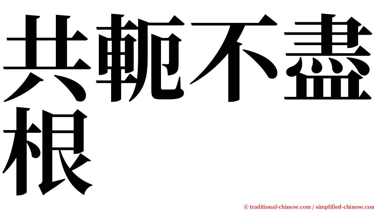 共軛不盡根 serif font