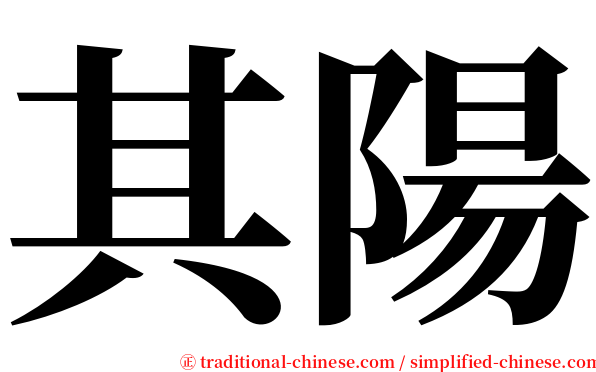 其陽 serif font