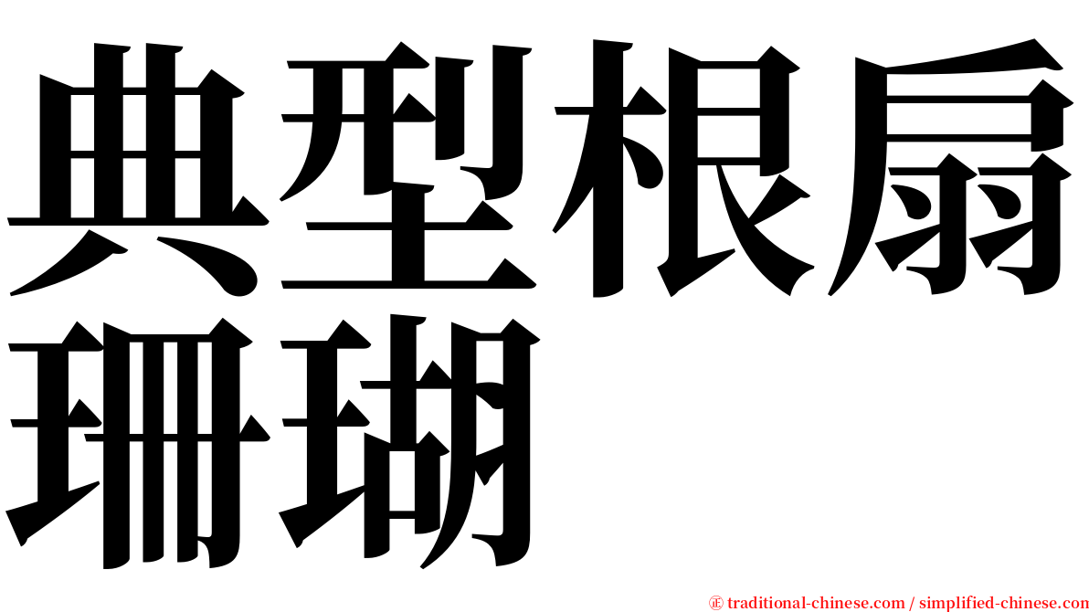 典型根扇珊瑚 serif font