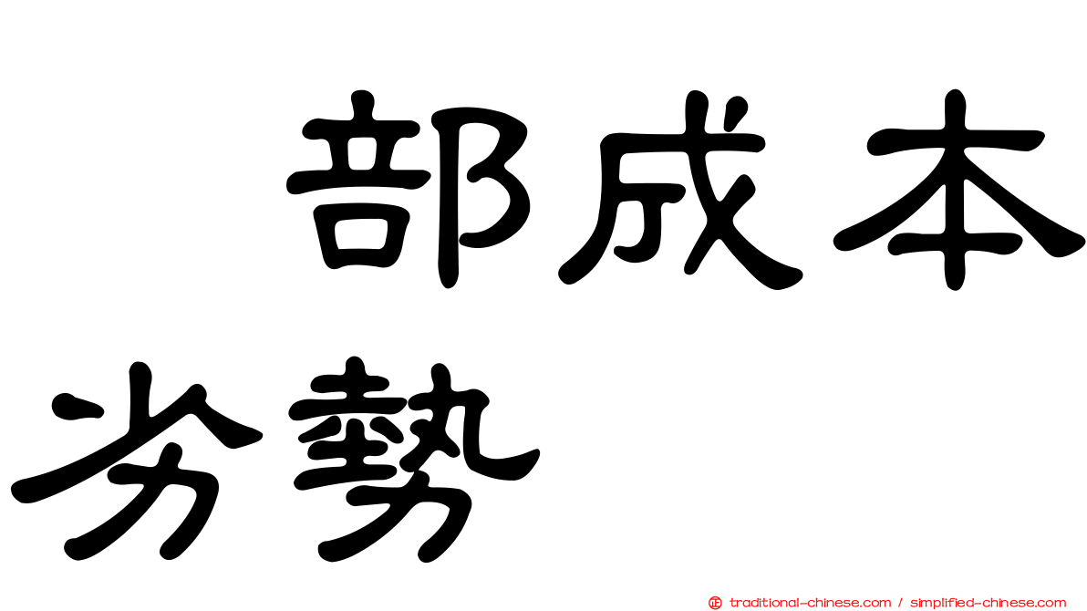 内部成本劣勢