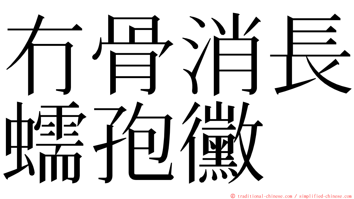 冇骨消長蠕孢黴 ming font