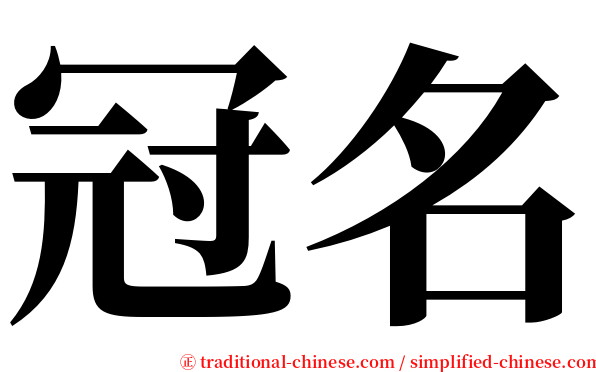 冠名 serif font