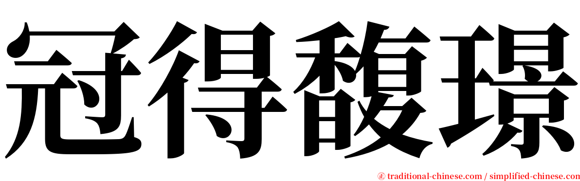 冠得馥璟 serif font