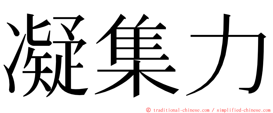 凝集力 ming font