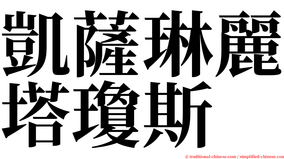 凱薩琳麗塔瓊斯 serif font