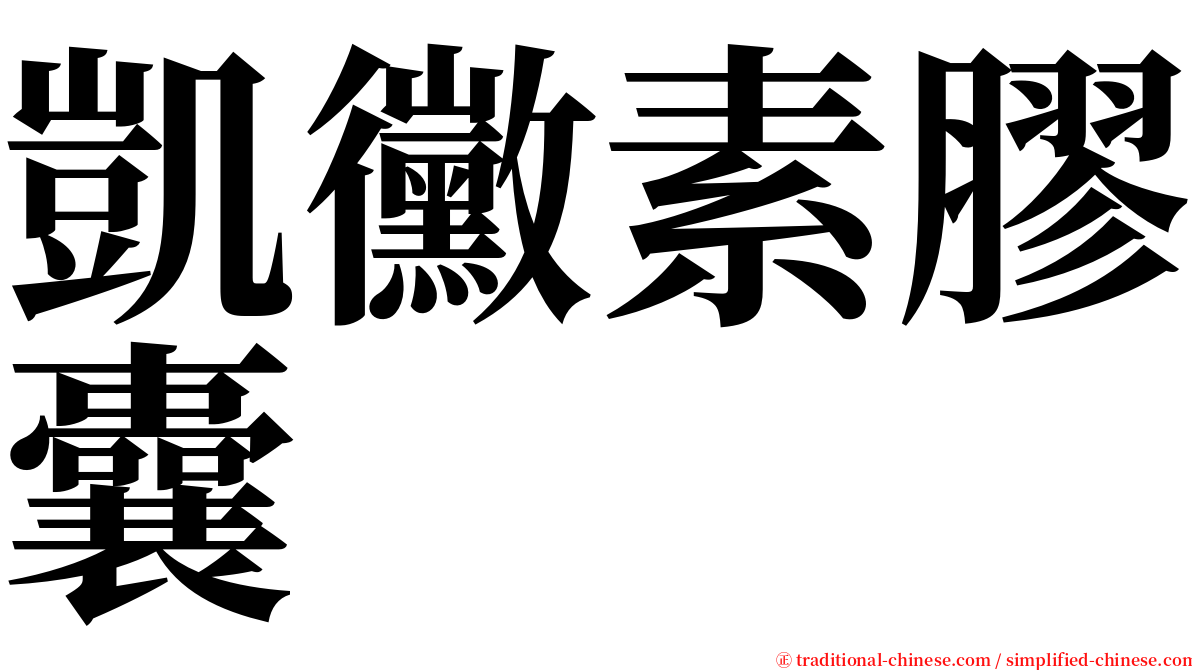 凱黴素膠囊 serif font