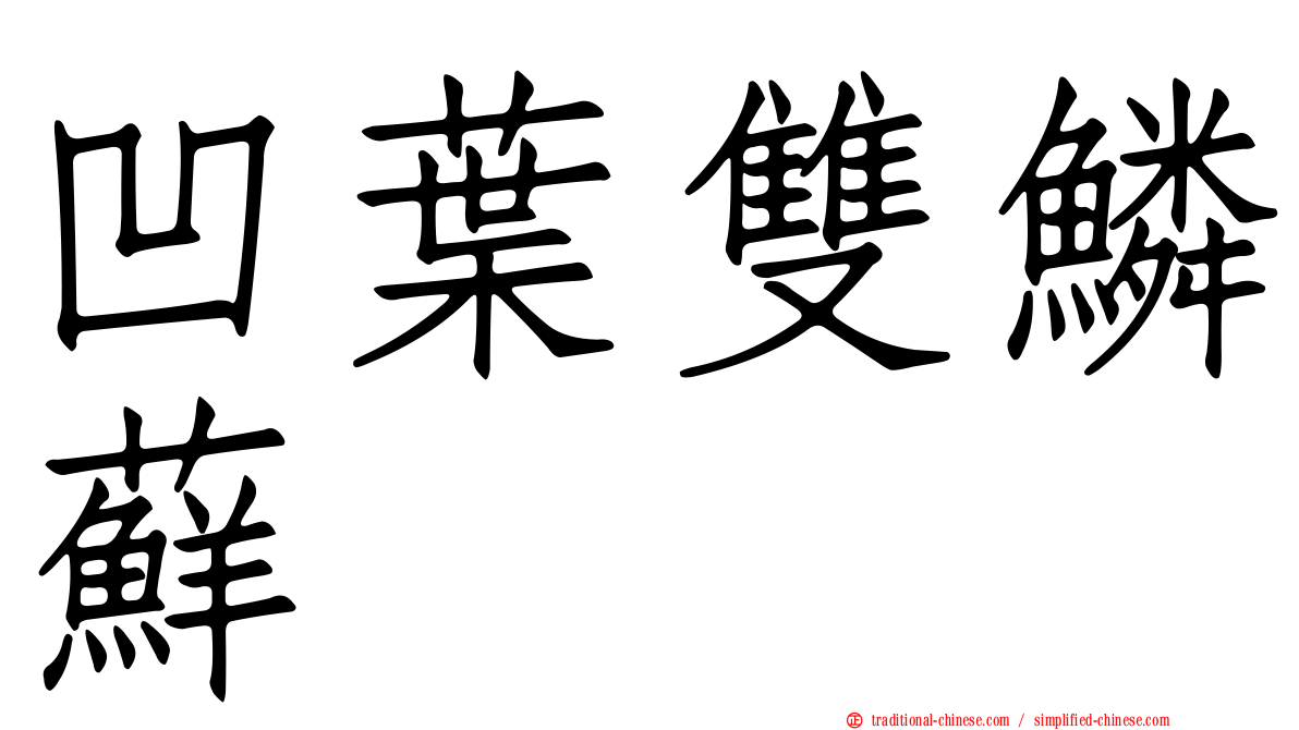 凹葉雙鱗蘚