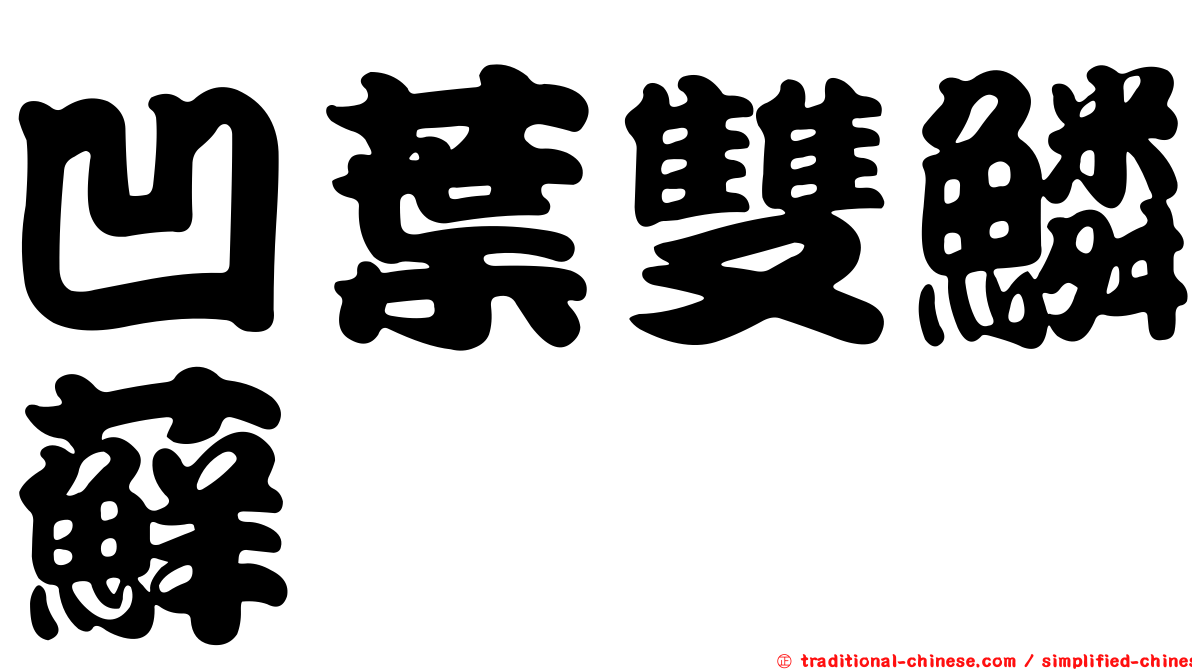 凹葉雙鱗蘚