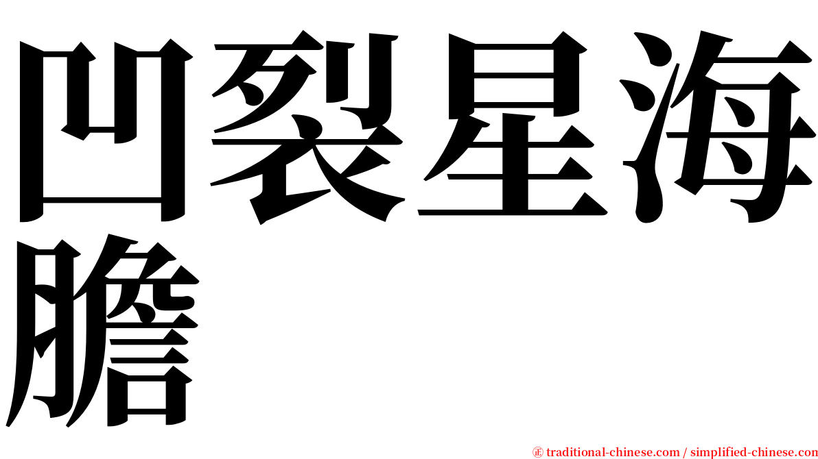 凹裂星海膽 serif font