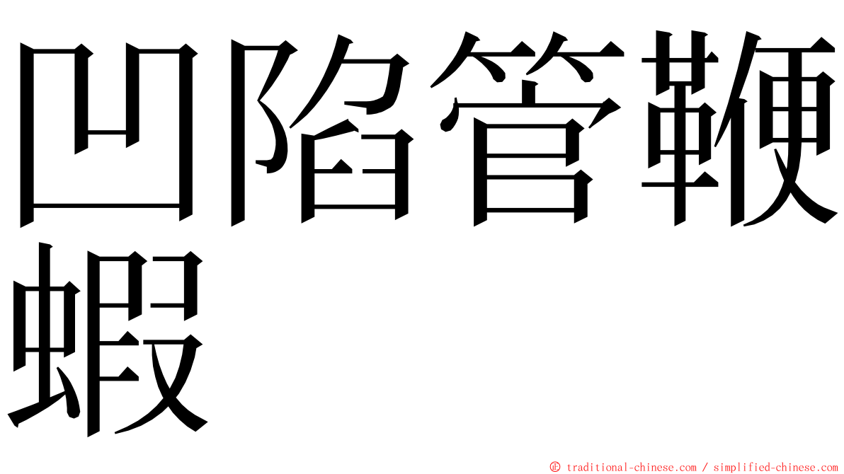 凹陷管鞭蝦 ming font