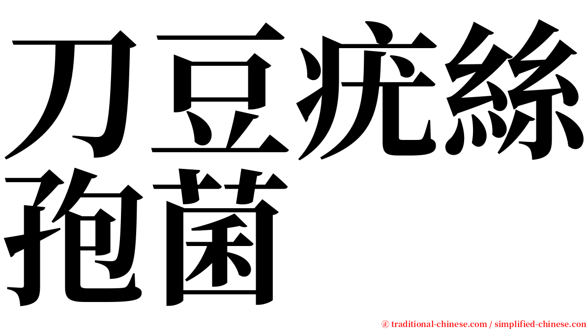 刀豆疣絲孢菌 serif font