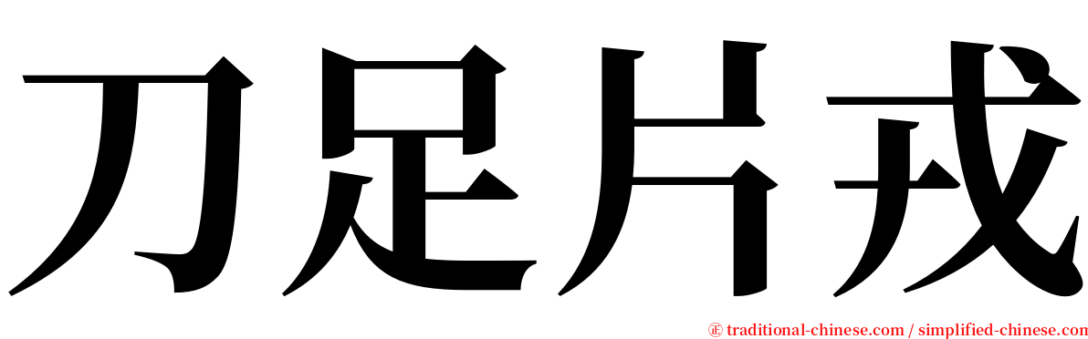 刀足片戎 serif font