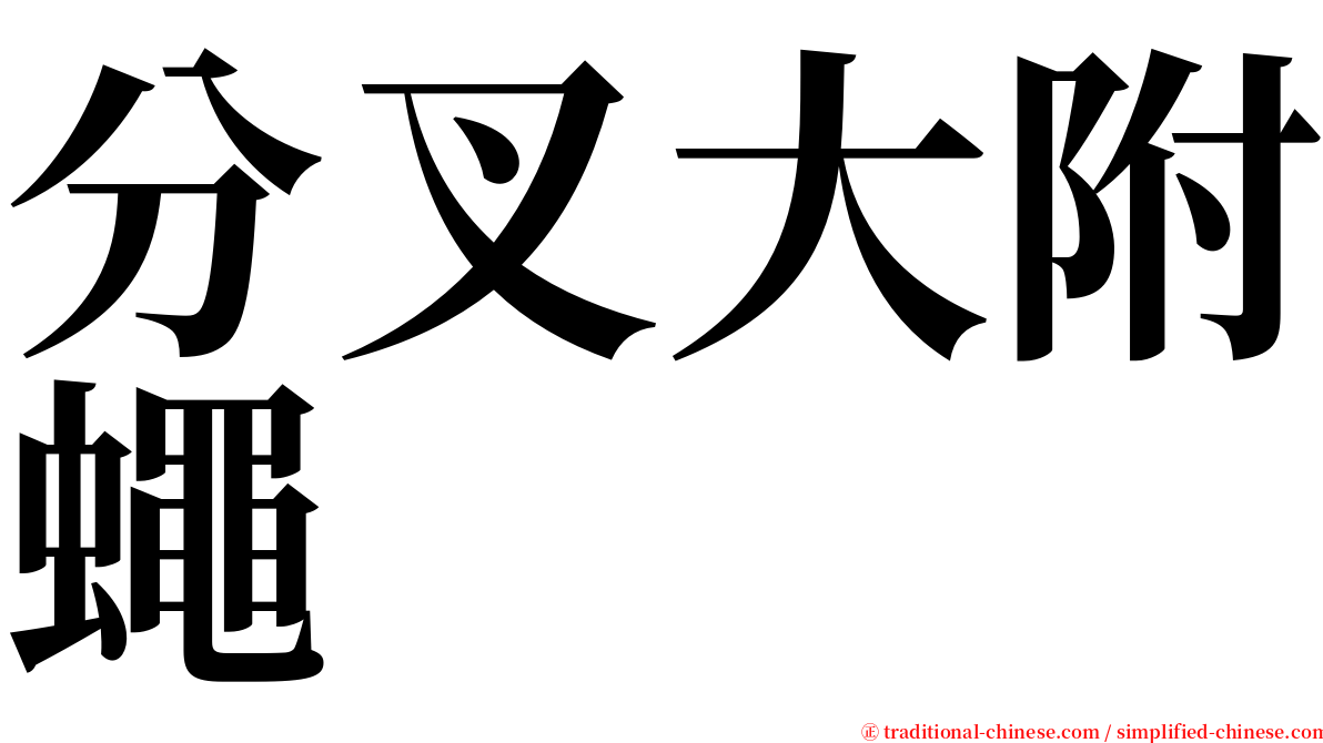 分叉大附蠅 serif font