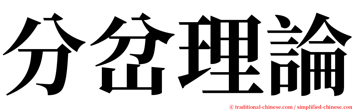 分岔理論 serif font