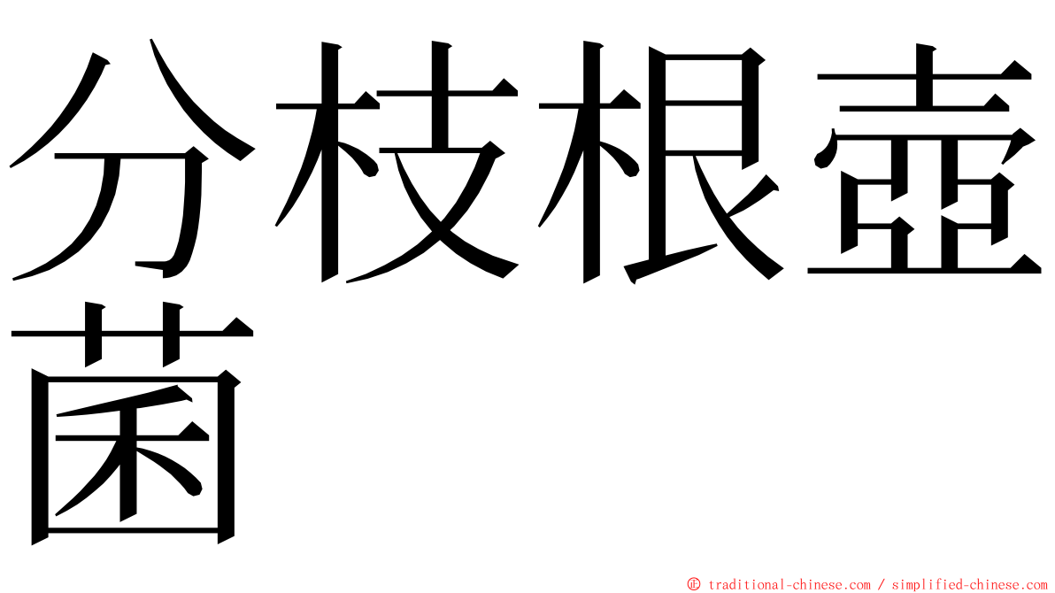 分枝根壺菌 ming font