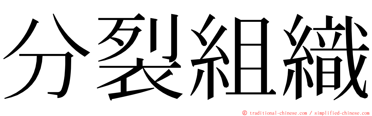 分裂組織 ming font