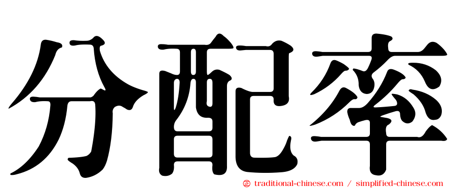分配率