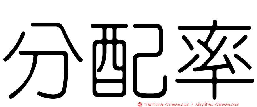 分配率