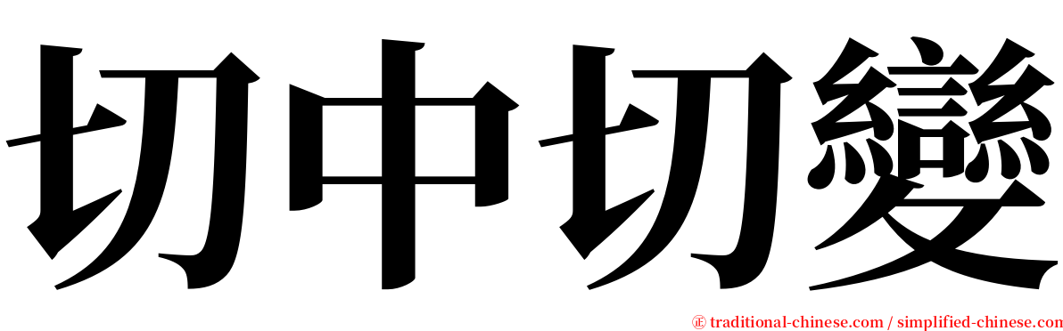 切中切變 serif font