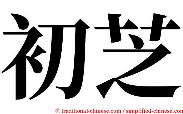 初芝 serif font