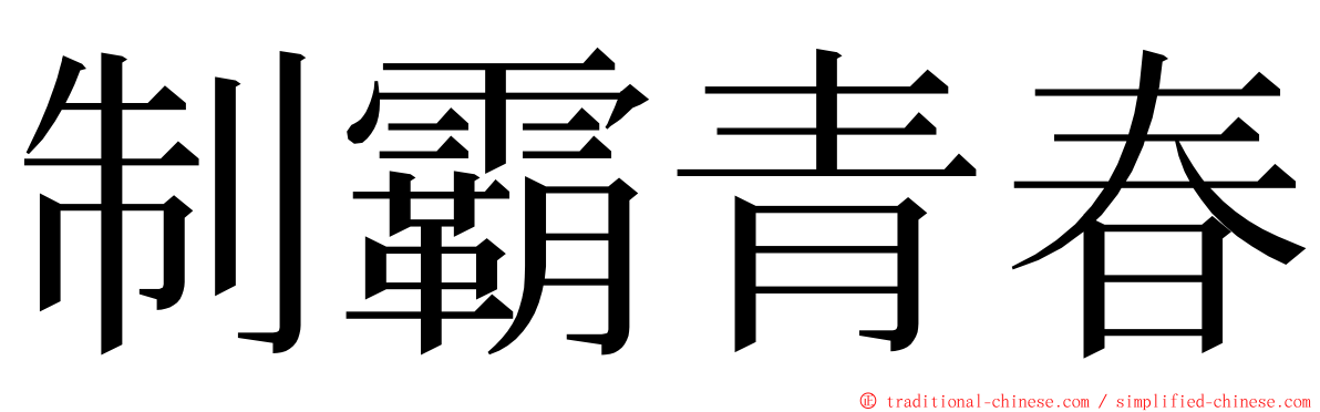 制霸青春 ming font