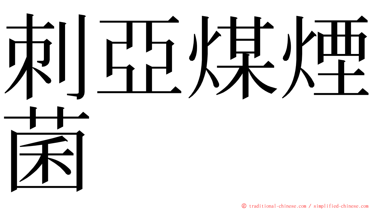 刺亞煤煙菌 ming font