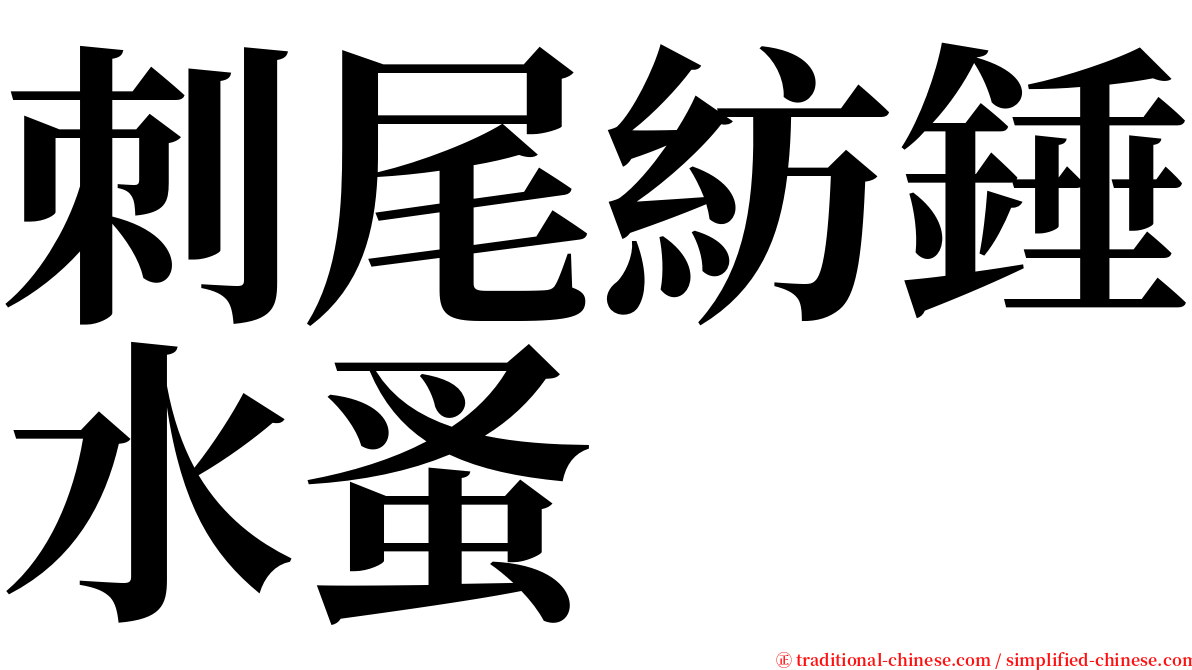 刺尾紡錘水蚤 serif font