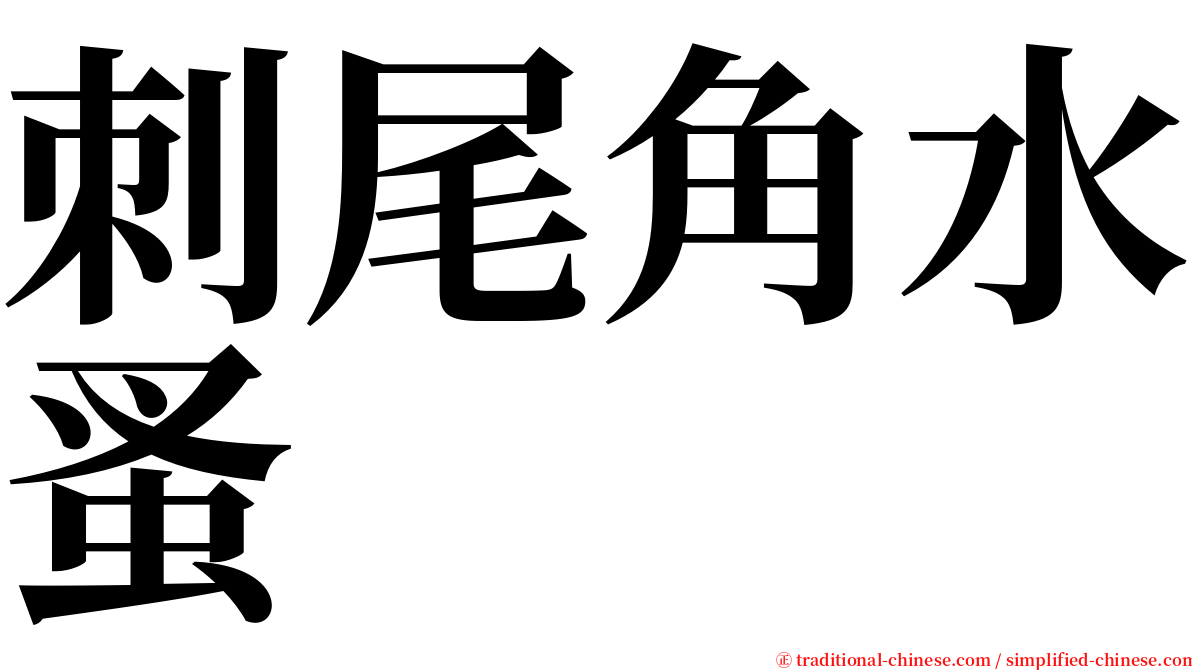 刺尾角水蚤 serif font