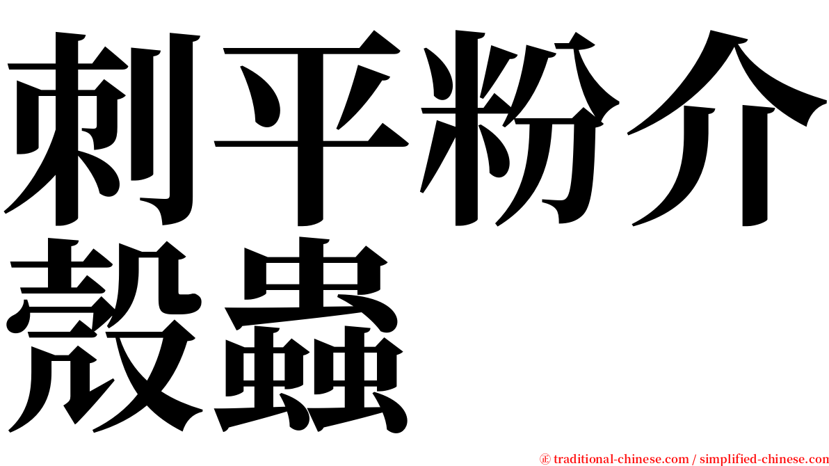 刺平粉介殼蟲 serif font