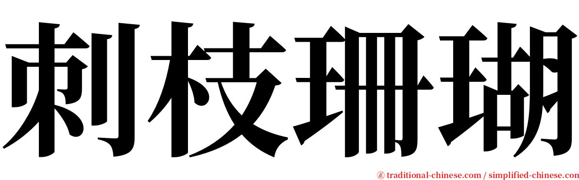 刺枝珊瑚 serif font