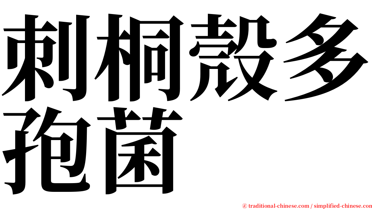 刺桐殼多孢菌 serif font