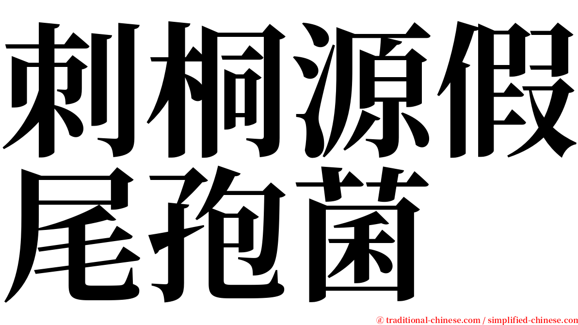 刺桐源假尾孢菌 serif font