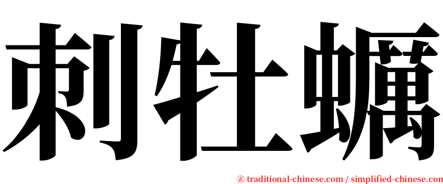 刺牡蠣 serif font