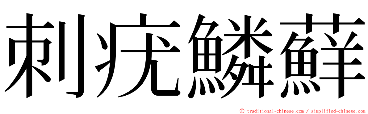 刺疣鱗蘚 ming font