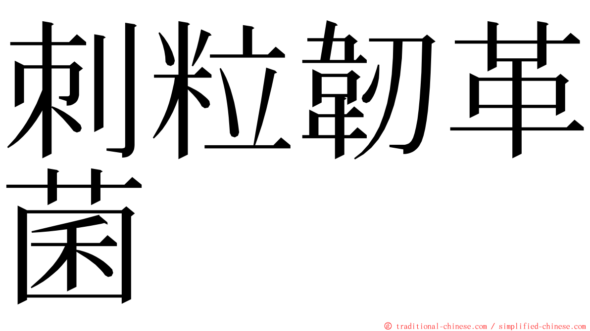 刺粒韌革菌 ming font