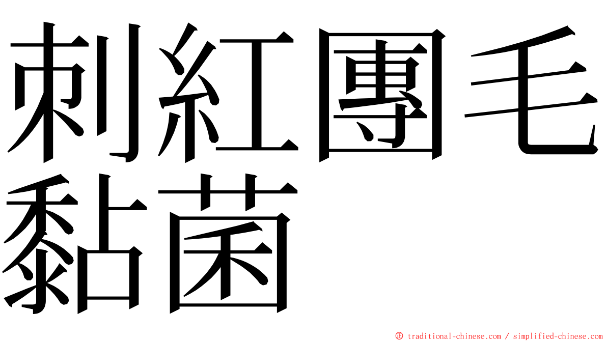 刺紅團毛黏菌 ming font