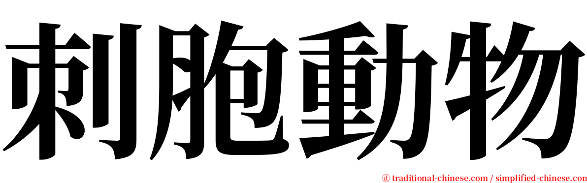 刺胞動物 serif font