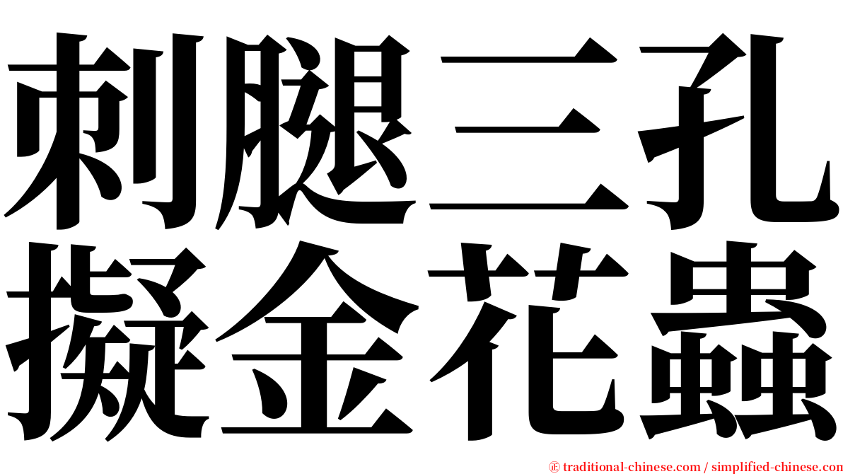 刺腿三孔擬金花蟲 serif font