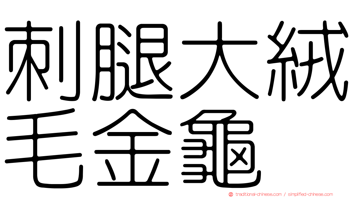 刺腿大絨毛金龜