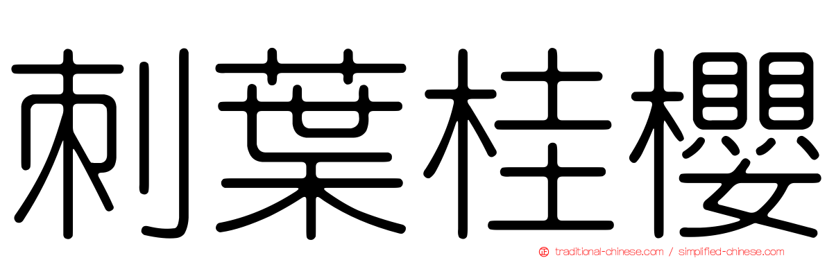 刺葉桂櫻