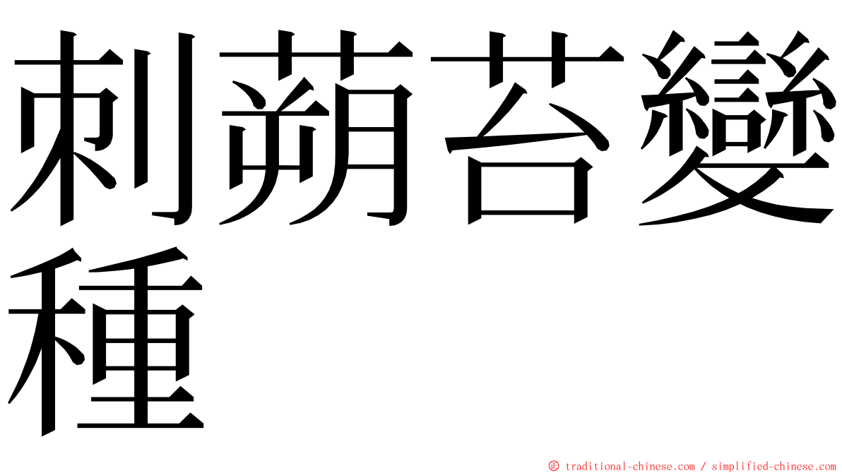 刺蒴苔變種 ming font