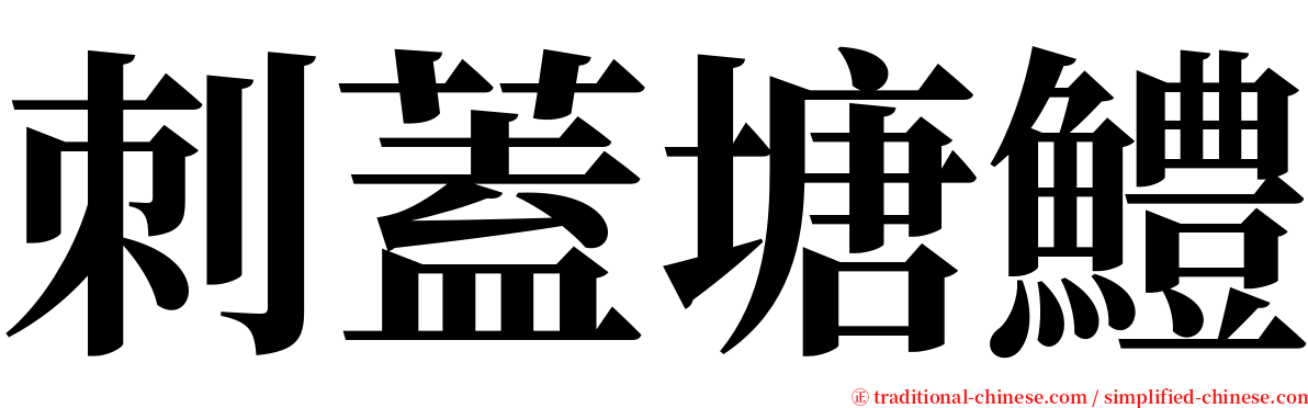 刺蓋塘鱧 serif font