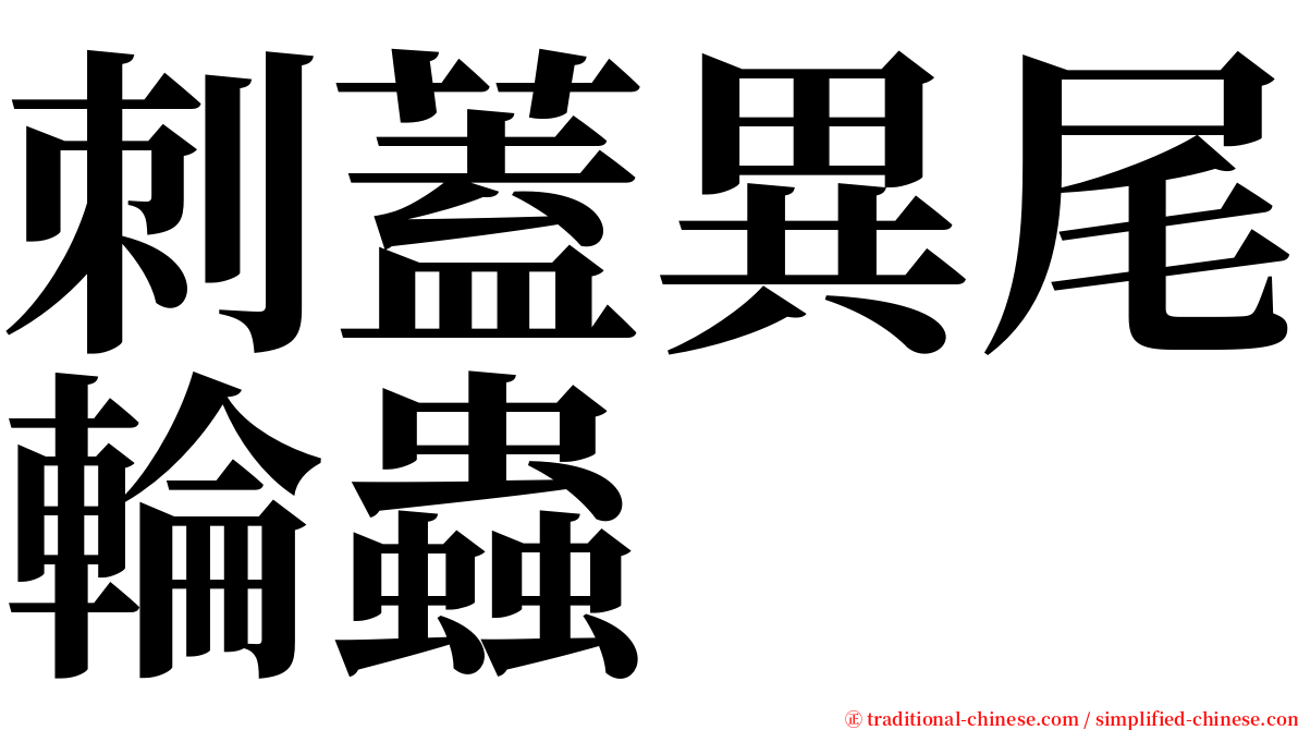 刺蓋異尾輪蟲 serif font