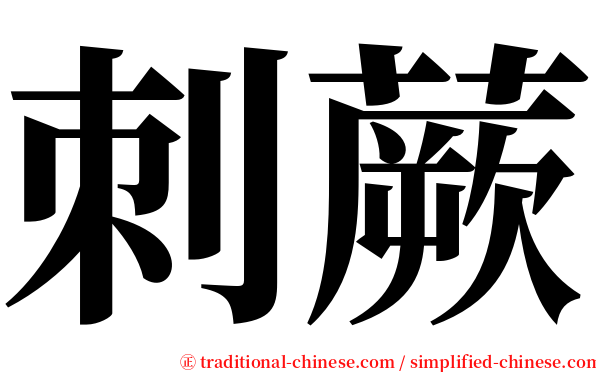 刺蕨 serif font