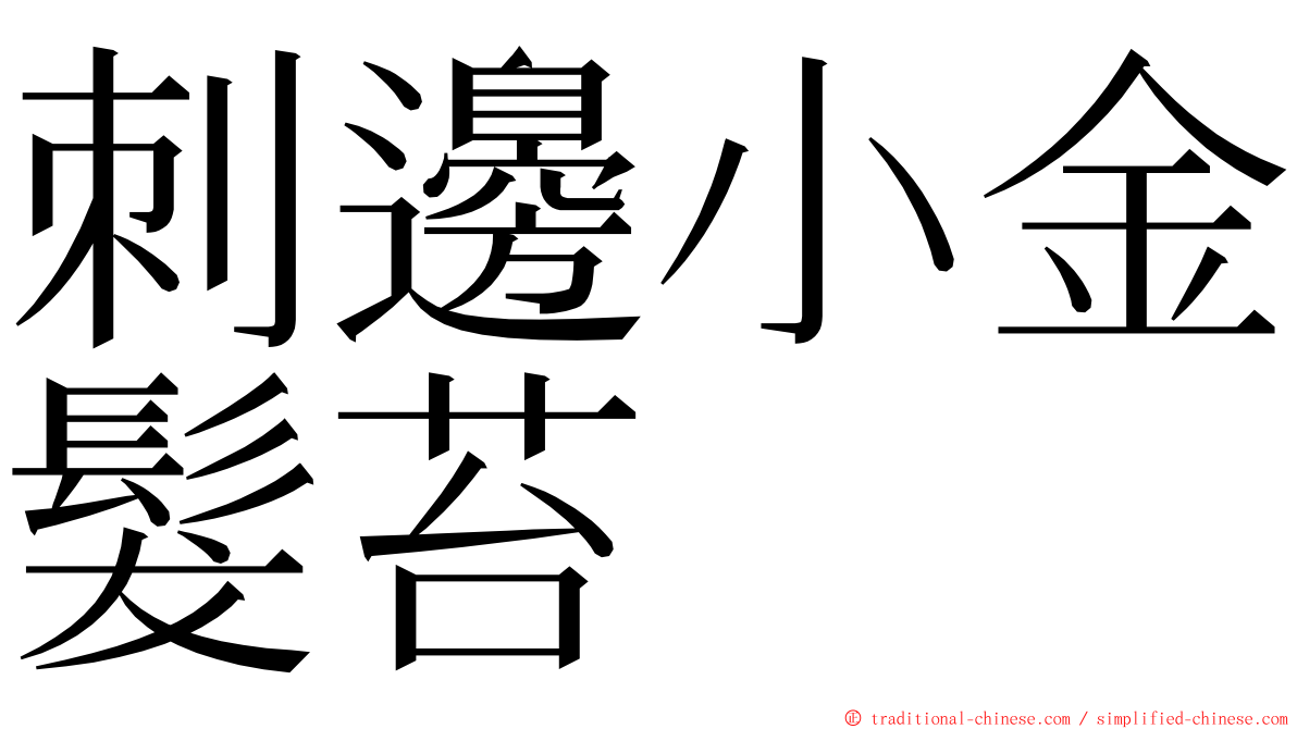 刺邊小金髮苔 ming font